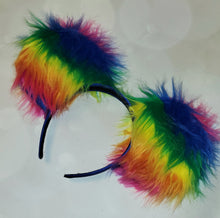 Load image into Gallery viewer, Furry Rainbow ears
