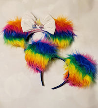 Load image into Gallery viewer, Furry Rainbow ears
