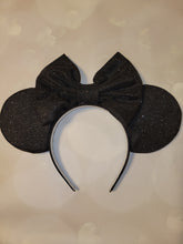Load image into Gallery viewer, Black sparkle Mickey ears headband
