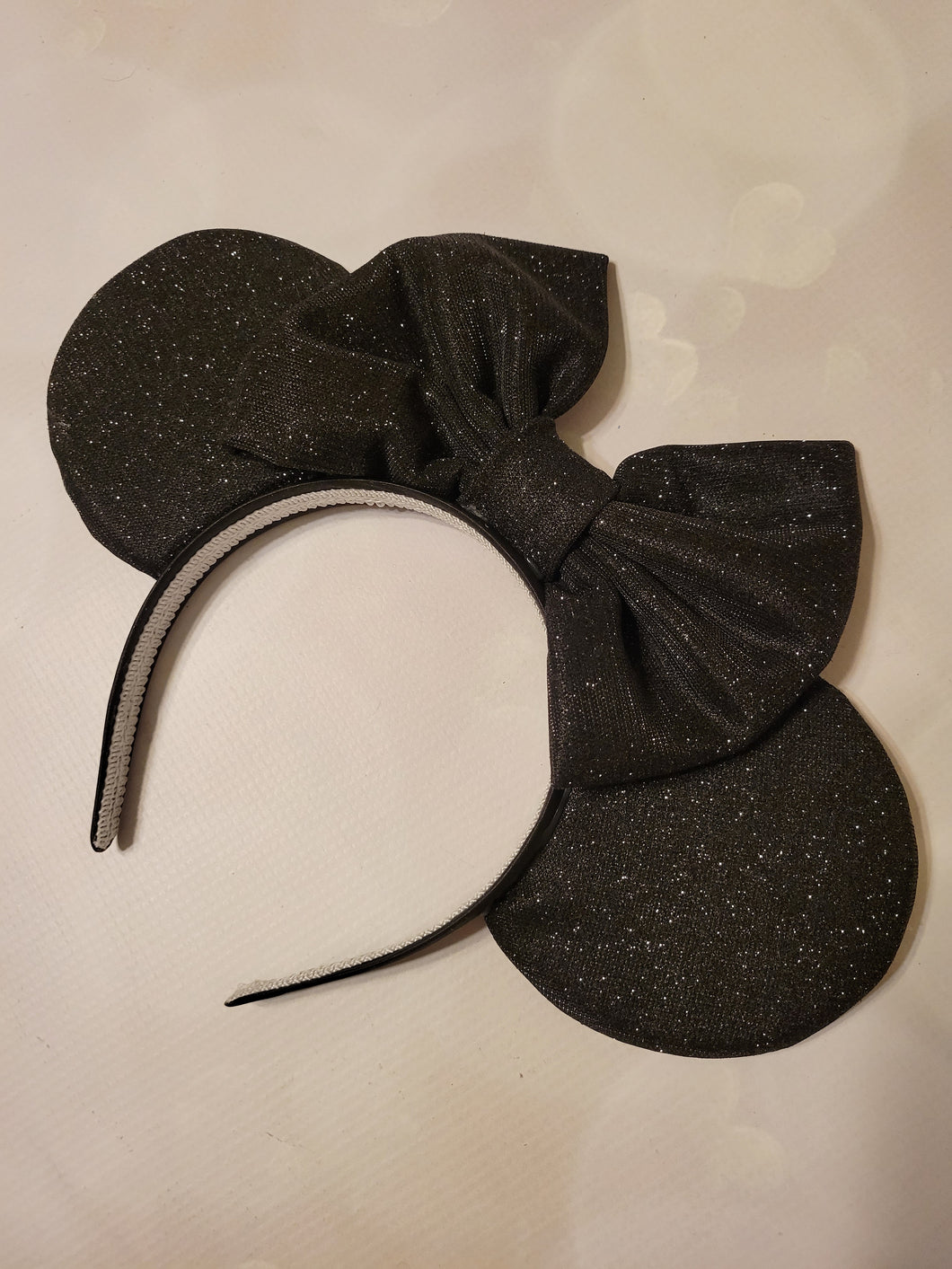 Black sparkle Mickey ears headband