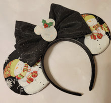 Load image into Gallery viewer, Snowman with Cocoa Mickey ears headband
