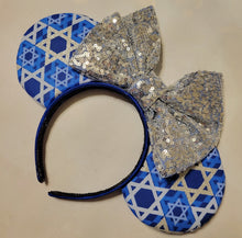 Load image into Gallery viewer, Hanukkah Mickey ears headband
