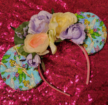 Load image into Gallery viewer, Tinkerbell Floral Mickey ears
