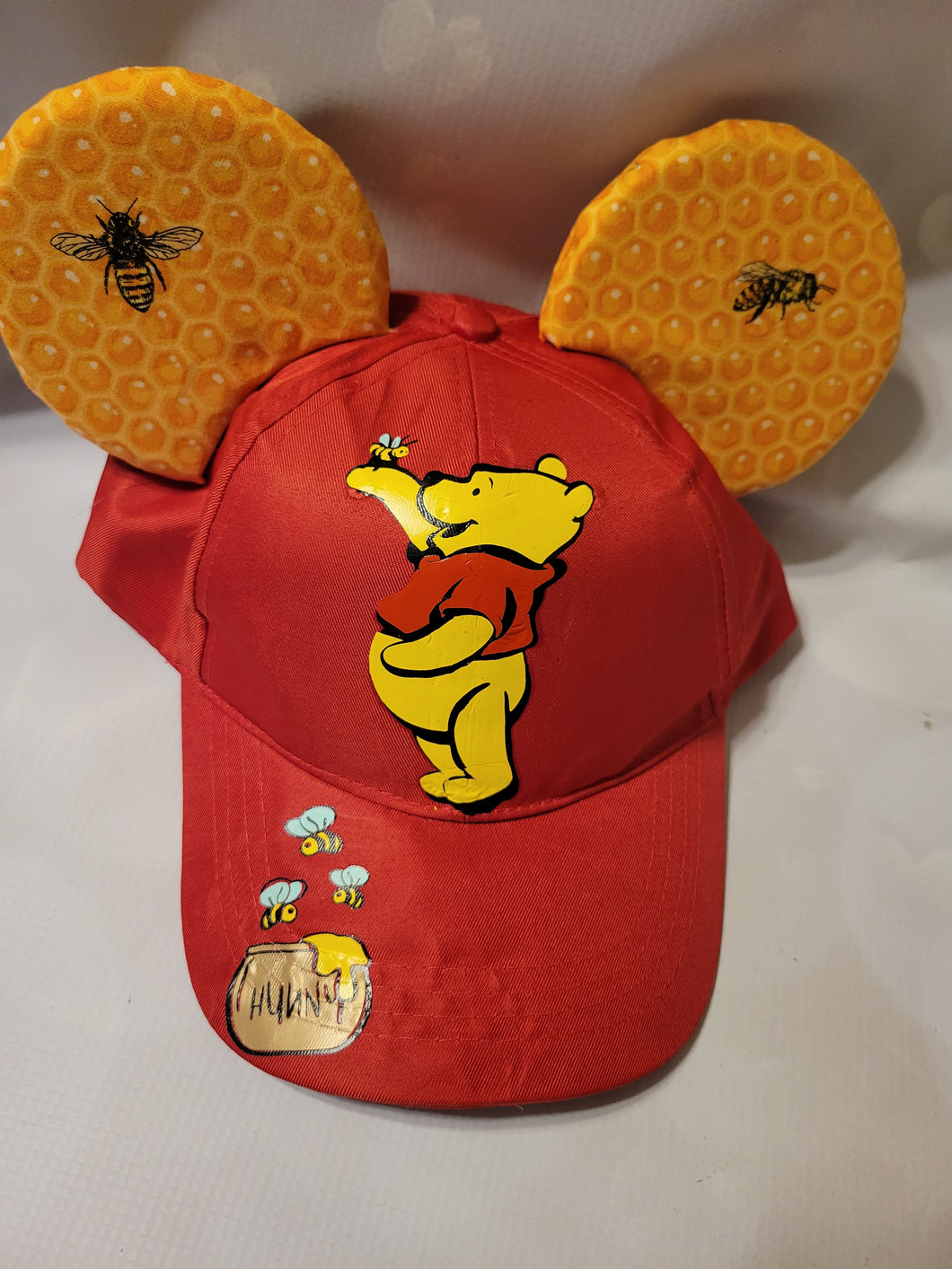 Pooh bear baseball cap with ears