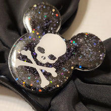 Load image into Gallery viewer, Skull and crossbones lace Halloween ears
