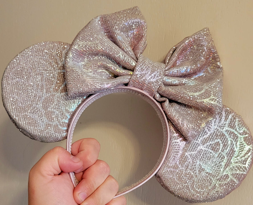 Holographic sparkle flower ears
