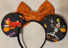 Load image into Gallery viewer, Fab 4 in their Halloween costumes Mickey ears headband
