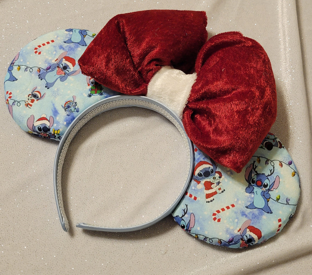Christmas Stitch Mickey ears headband