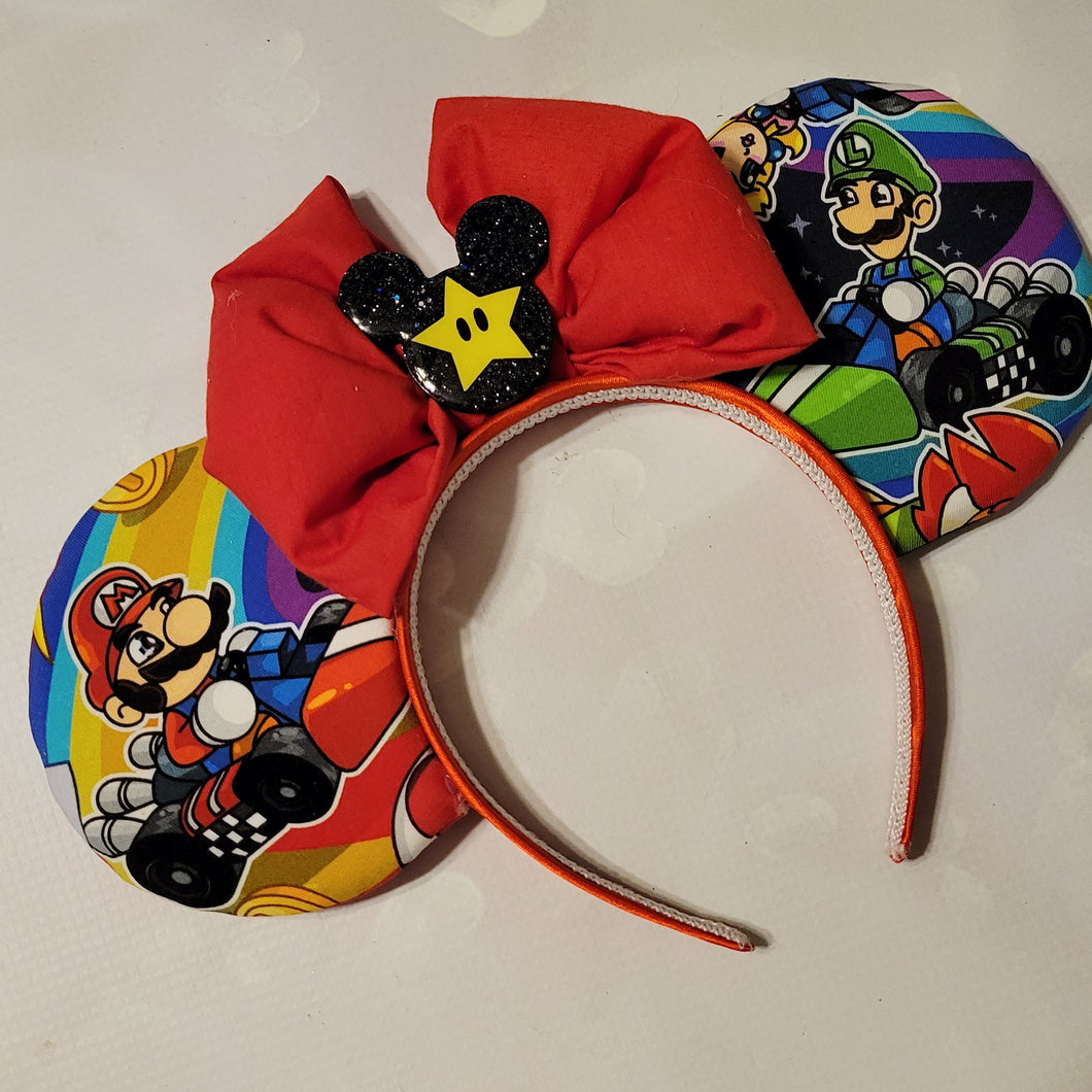 Rainbow Road Mario Bros Mickey ears headband