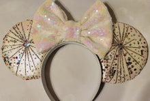 Load image into Gallery viewer, Rainbow shimmer firework glitter ears
